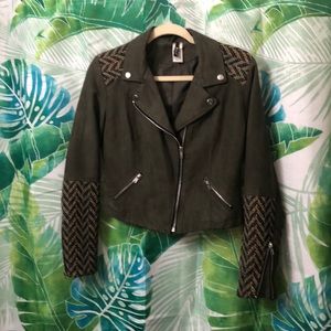 SWELL faux suede lightweight MOTO jacket